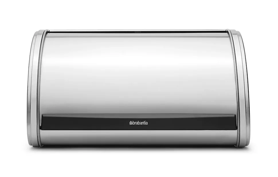 Boîte à pain couvercle coulissant en acier inoxydable Brabantia Platinum argent
