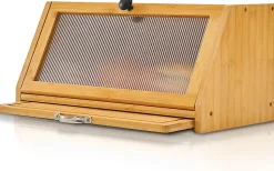 Boîte à pain en bambou avec planche à découper