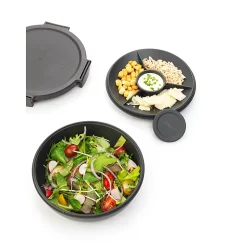 Boîte à salade ronde Brabantia Make & Take gris foncé
