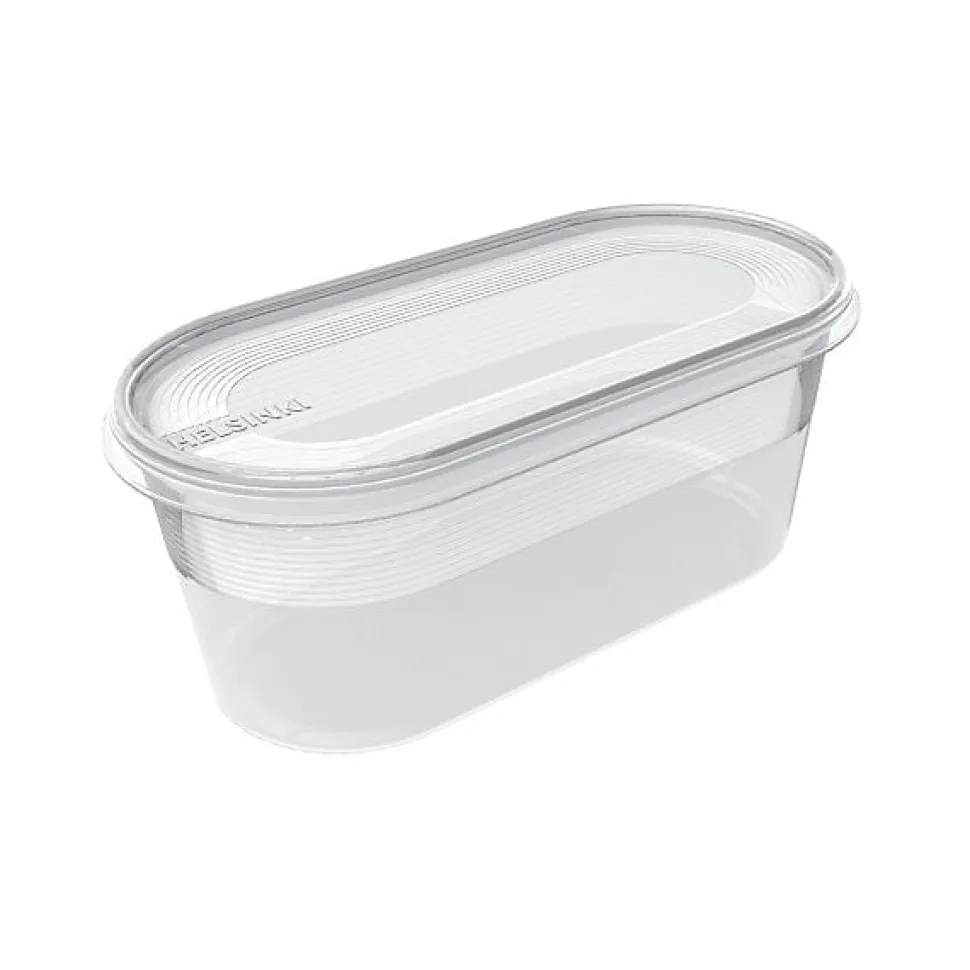 Boîte conservation alimentaire congélation ovale 800 ml - Transparent