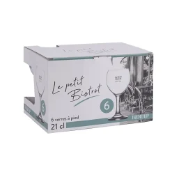 Boîte de 6 verres à pied Bistrot 21 cl