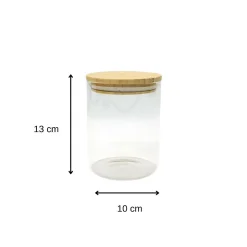 Boîte de conservation en verre 0,9L avec couvercle en Bambou Fackelmann Nature