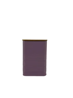 Boîte en métal Ornami violet avec couvercle en bambou 1,58 L