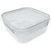 Boîte en plastique alimentaire congélation carrée 1,8 litres - Transparent