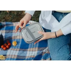 Boîte inox à Sandwich 800 ml Lunchbox TC Thermos - Gris