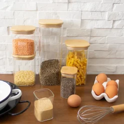 Boîte rectangulaire en verre avec couvercle hermétique 0,8 L