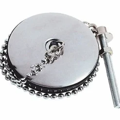 Bouchon de vidage Ø57 mm + chaînette 300 mm Wirquin