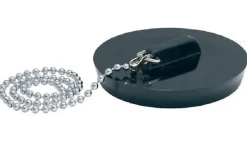 Bouchon d'évier à chainette - Diamètre : 57-61 mm