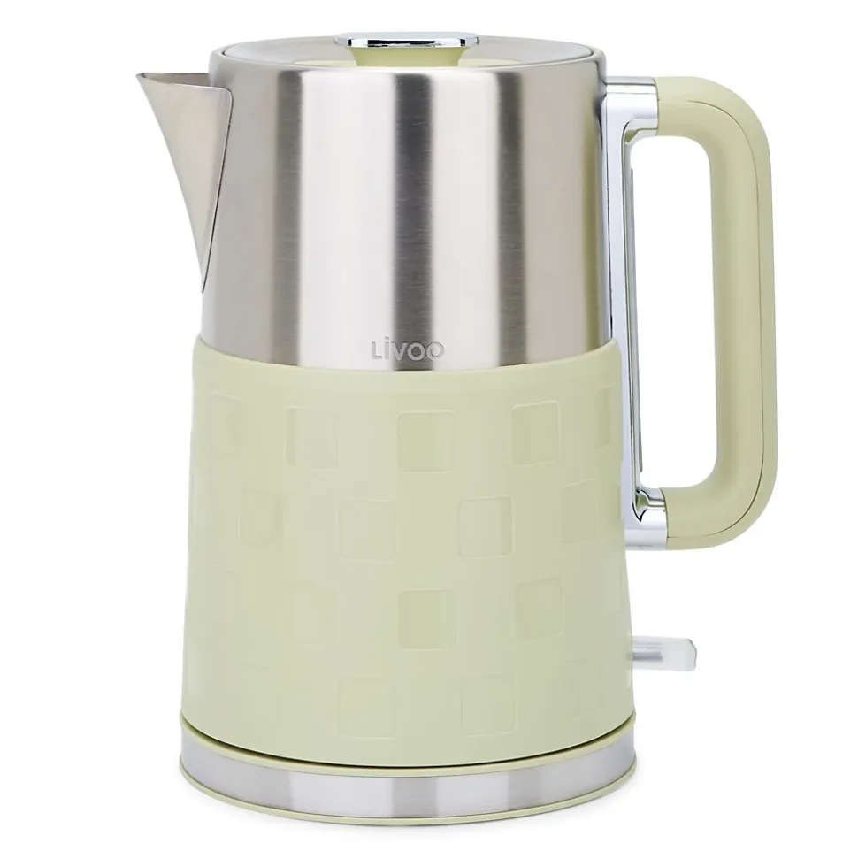 Bouilloire acier inoxydable DOD204 Livoo 1,7L, 2200W Indicateur de niveau d'eau, Protection contre la surchauffe