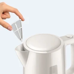 Bouilloire Electrique - PHILIPS - Daily HD9318/00 - 1,7L - Couvercle a ressort - Tamis filtre calcaire - Blanche