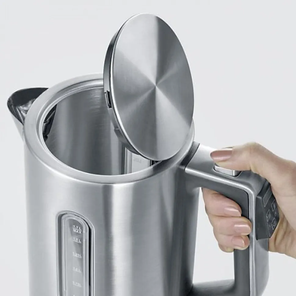 Bouilloire Electrique SEVERIN WK3418 - Inox - 1,7 L - Température réglable - Affichage LCD