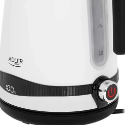Bouilloire en métal Blanche Adler AD 1295 1,7 L avec écran LCD et contrôle de la température
