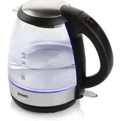 Bouilloire en verre DOMO DO9218WK 1,2 L 2200 W Noir Transparent socle 360