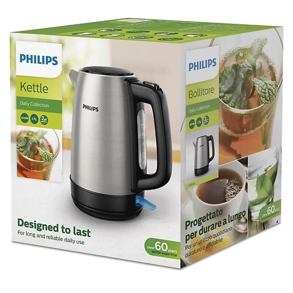 Bouilloire électrique - PHILIPS - HD9350/90 - Collection Métal - 1.7L - 2200W - Inox