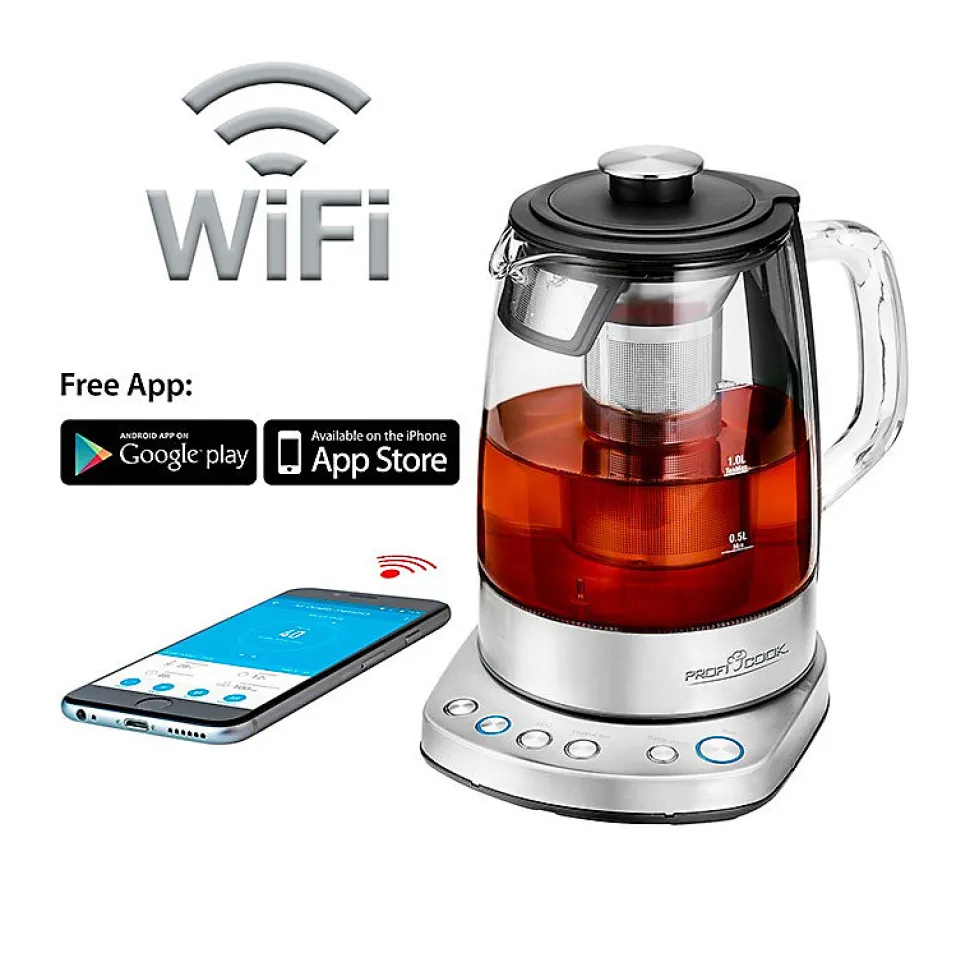 Bouilloire Électrique avec Wifi 1.5L 2200W Proficook PC-WKS 1167G