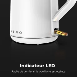 Bouilloire Électrique EK2 : 1850-2200W, Parois Doubles et Sécurité Maximale