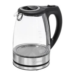 Bouilloire électrique en verre 1,5L 2200W Bomann WKS 6032 G CB