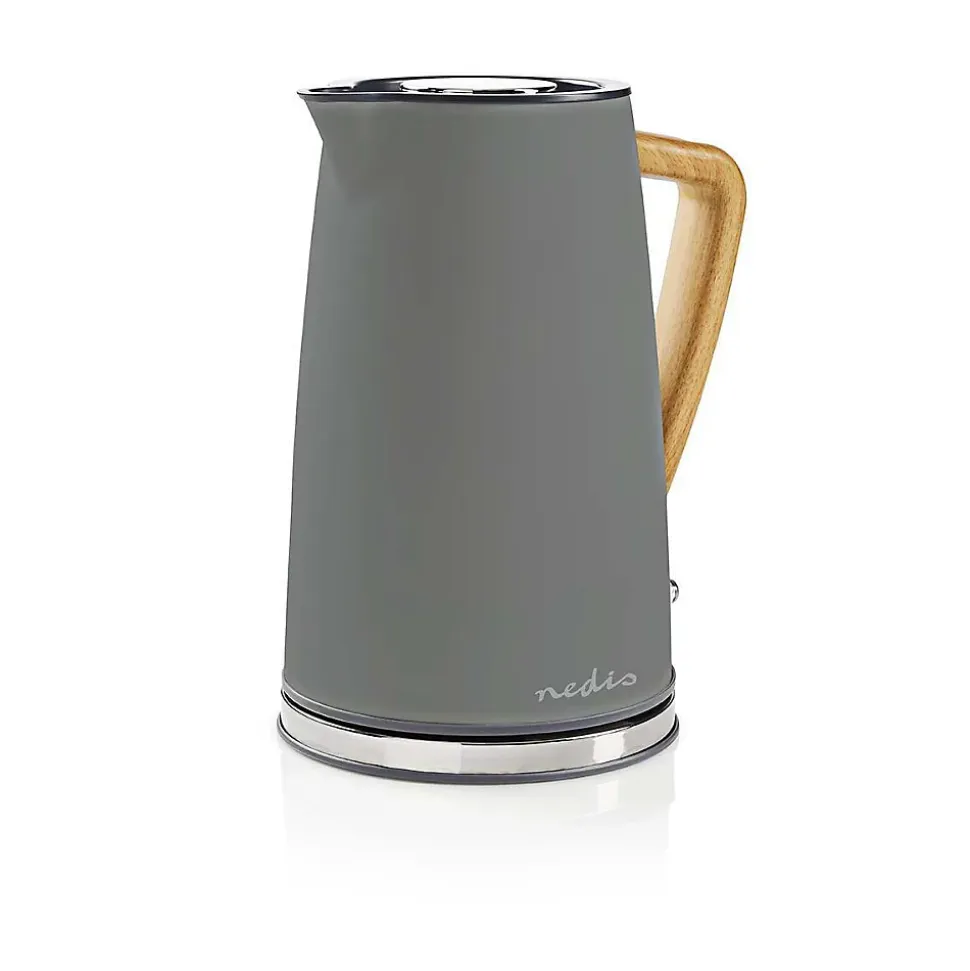Bouilloire Électrique 1,7L Acier Gris 2200W Protection contre ébullition NEDIS