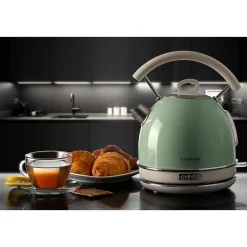 Bouilloire électrique 1,7L Acier Vert vintage ARIETE
