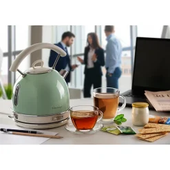 Bouilloire électrique 1,7L Acier Vert vintage ARIETE
