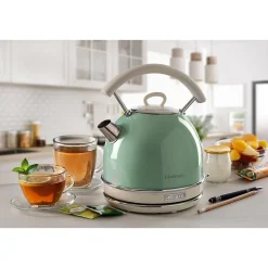 Bouilloire électrique 1,7L Acier Vert vintage ARIETE