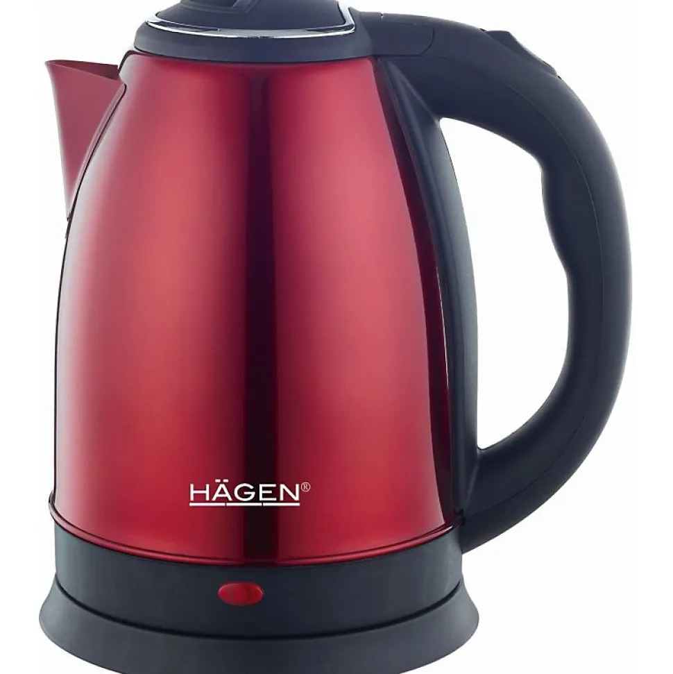 Bouilloire électrique 1.8L inox sans fil Rouge Hagen HA5525-RED