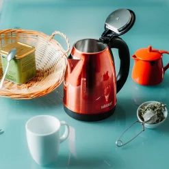 Bouilloire électrique 1.8L inox sans fil Rouge Hagen HA5525-RED