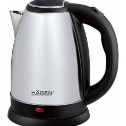 Bouilloire électrique 1.8L inox sans fil Silver Hagen HA5525-SIL