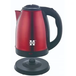 Bouilloire électrique 1.8L inox sans fil rouge Herzberg HG5011-RED