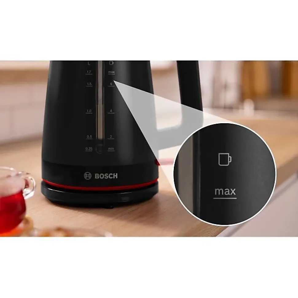 Bouilloire électrique 1.7l 2400w noir Bosch TWK3M123 mymoment