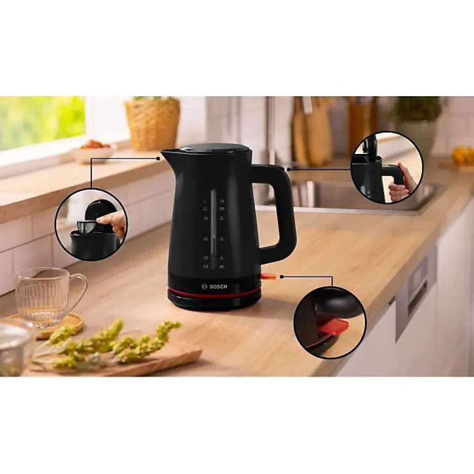 Bouilloire électrique 1.7l 2400w noir Bosch TWK3M123 mymoment