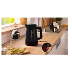 Bouilloire électrique 1.7l 2400w noir Bosch TWK3M123 mymoment