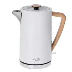 Bouilloire électrique moderne Adler AD 1347W de 1,7 litre - en Métal, coloris Blanc