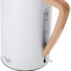 Bouilloire électrique moderne Adler AD 1347W de 1,7 litre - en Métal, coloris Blanc