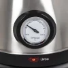Bouilloire rétro inox avec thermomètre 1800W