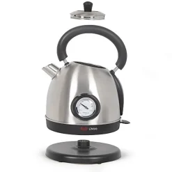 Bouilloire rétro inox avec thermomètre 1800W