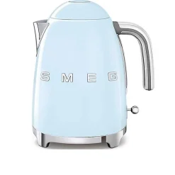 Bouilloire sans fil 1.7l 2400w bleu azur Smeg KLF03PBEU années 50