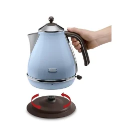 Bouilloire sans fil 1.7l 2000w bleu ciel Delonghi KBOV2001.AZ icona vintage