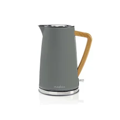 Bouilloire sans fil 1.7l 2200w gris Nedis KAWK510EGY