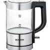 Bouilloire sans fil 0.5l 1100w inox brossé/noir Severin 3472