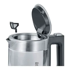 Bouilloire sans fil 0.5l 1100w inox brossé/noir Severin 3472