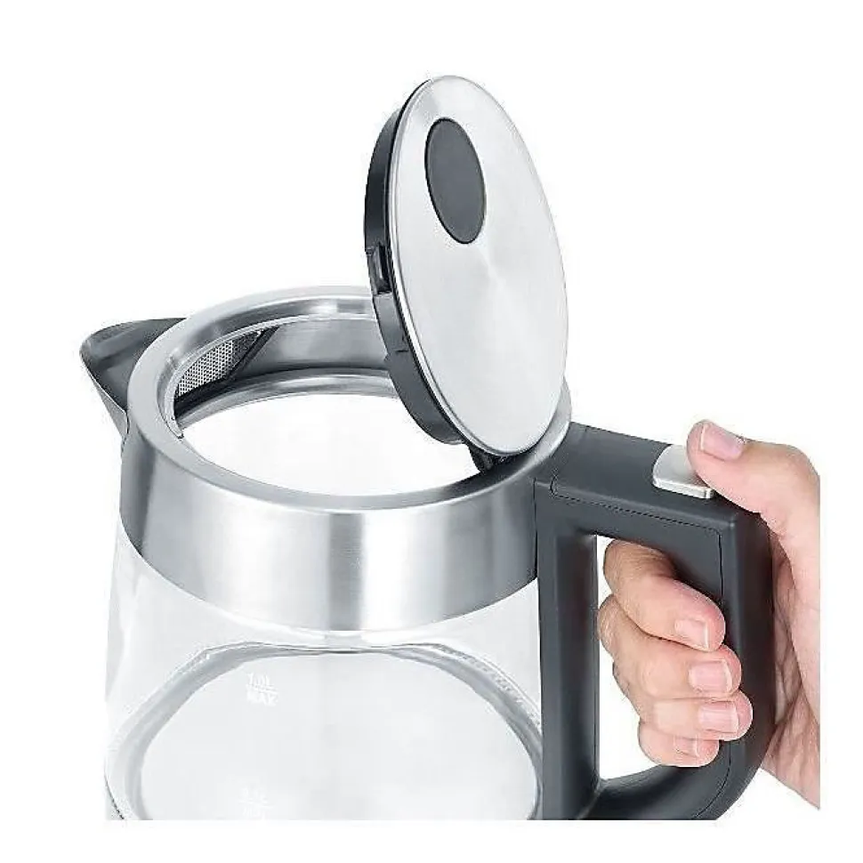 Bouilloire sans fil 1l 2200w verre/inox Severin WK3468