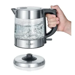 Bouilloire sans fil 1l 2200w verre/inox Severin WK3468