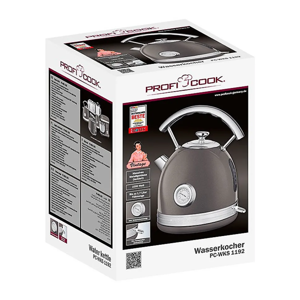 Bouilloire vintage 1,7L 2200W Proficook PC-WKS 1192 Anthracite