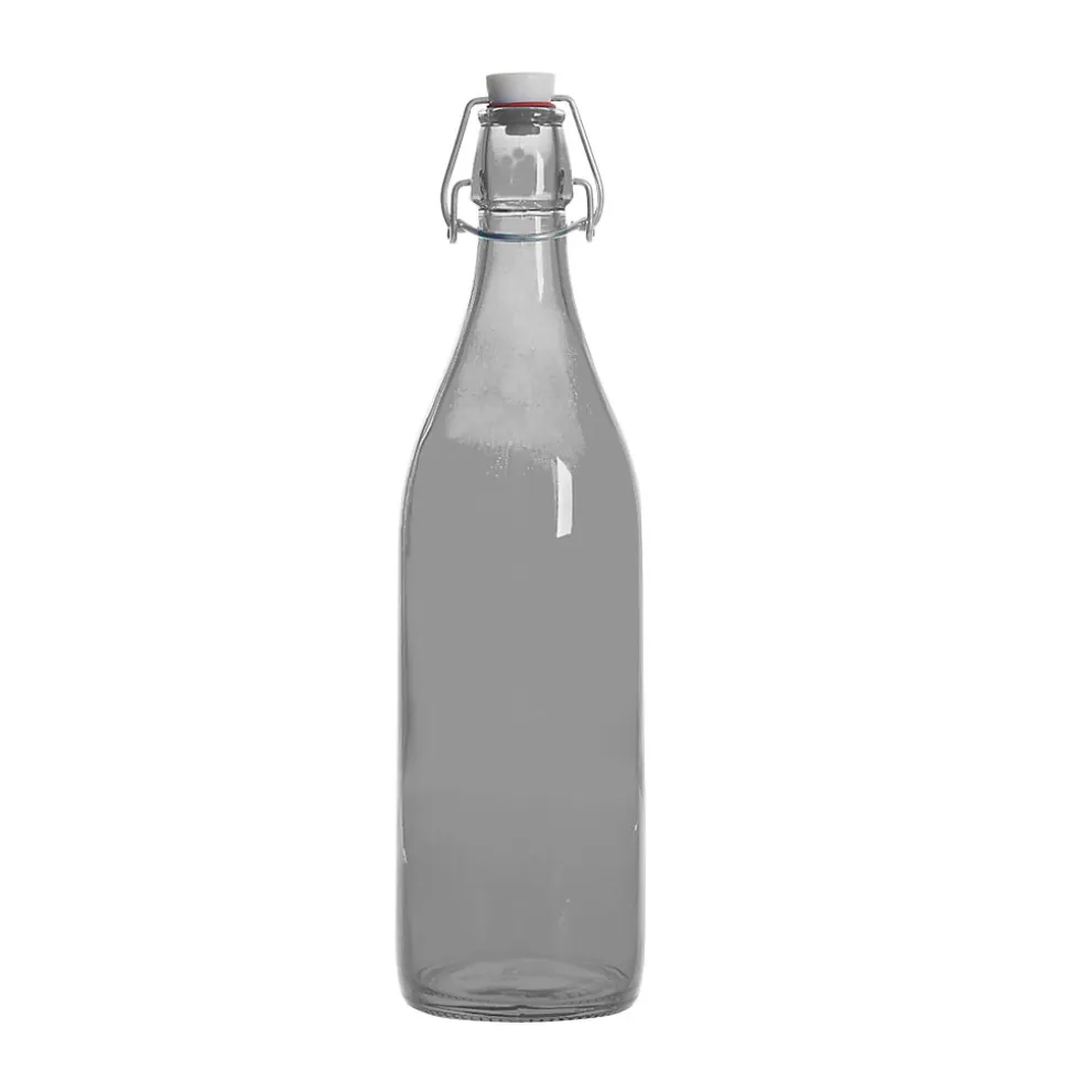 Bouteille à limonade avec son bouchon mécanique 1 l gris fumé