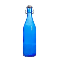 Bouteille à limonade avec son bouchon mécanique Giara 1 l bleu
