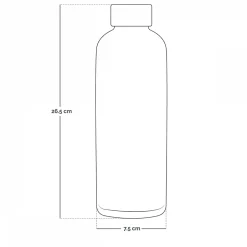 Bouteille, gourde isotherme chaud ou froid en acier inoxydable, réutilisable - 750 ml - Gris clair - Vivezen
