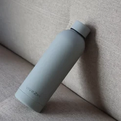 Bouteille, gourde isotherme chaud ou froid en acier inoxydable, réutilisable - 750 ml - Gris clair - Vivezen