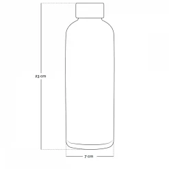 Bouteille, gourde isotherme chaud ou froid en acier inoxydable, réutilisable - 500 ml - Gris anthracite - Vivezen