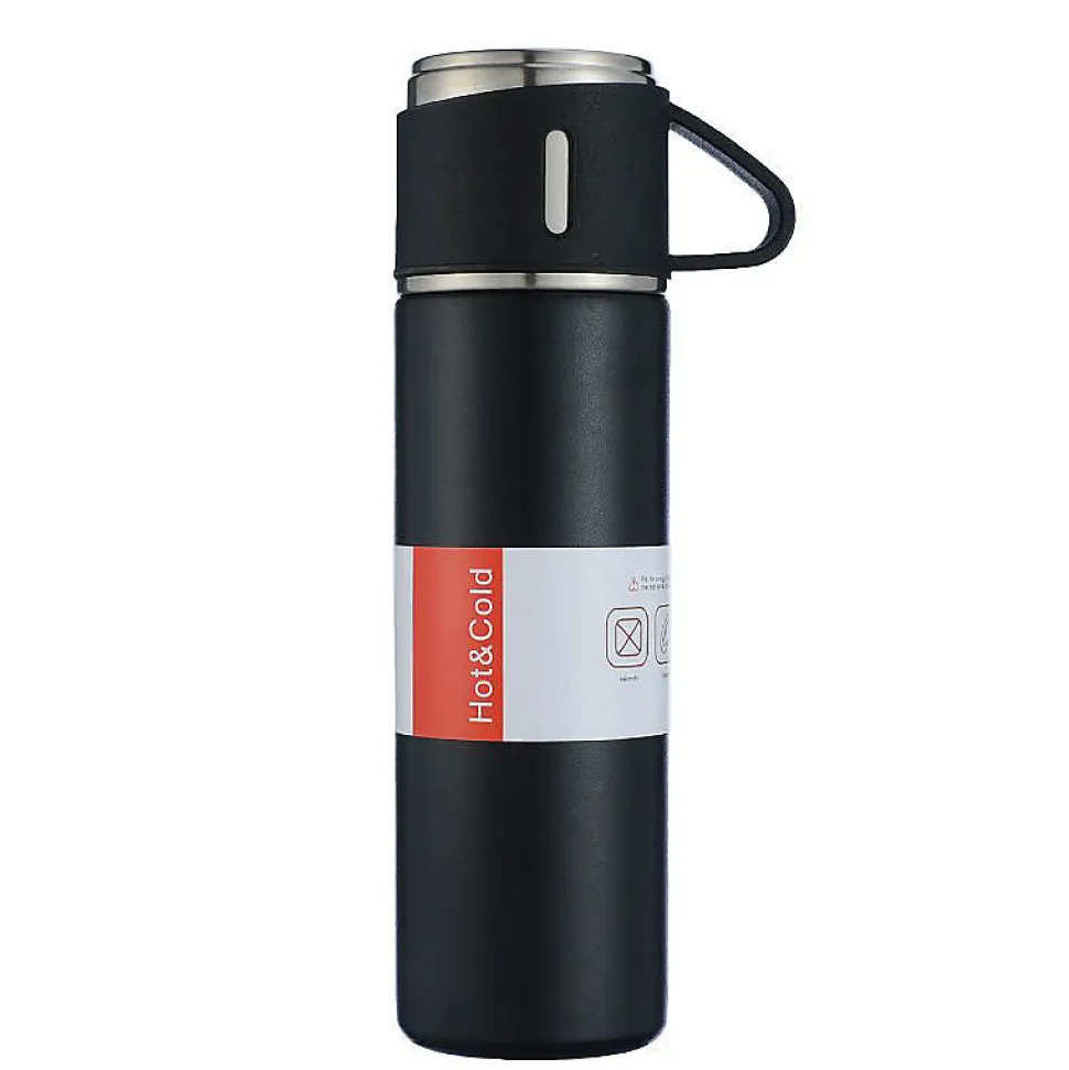 Bouteille isotherme en acier inoxydable 500ml Herzberg HG04210-BLK